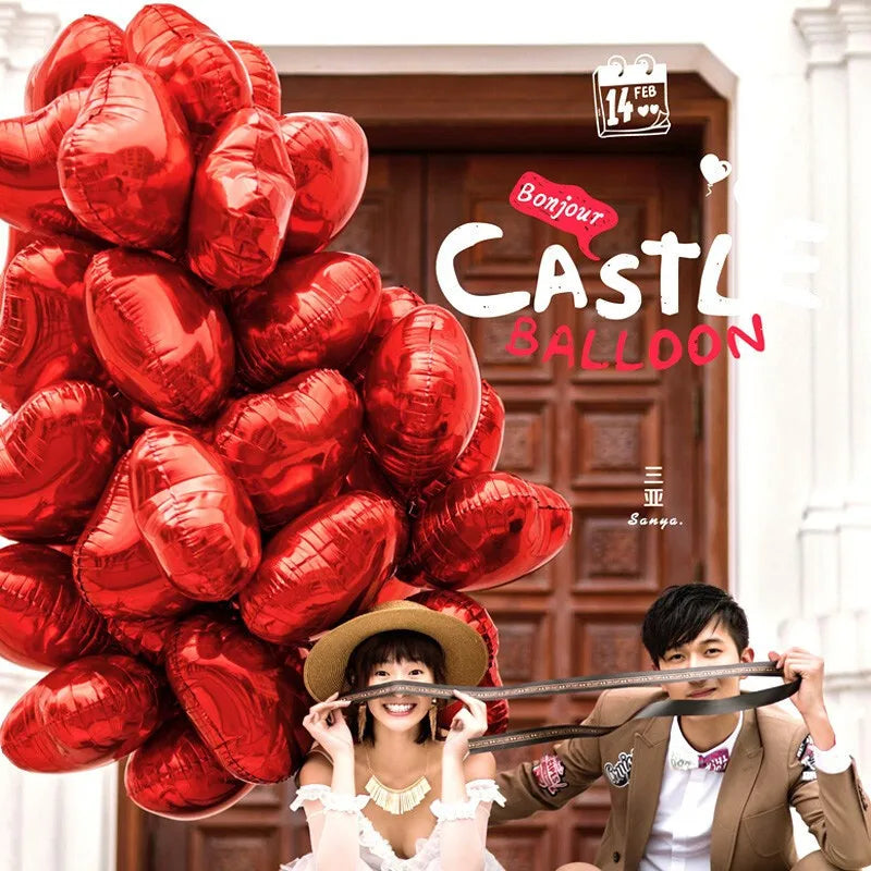 ❤️ Balony Serca (10 szt.) – Efekt WOW - miłość unosi się w powietrzu