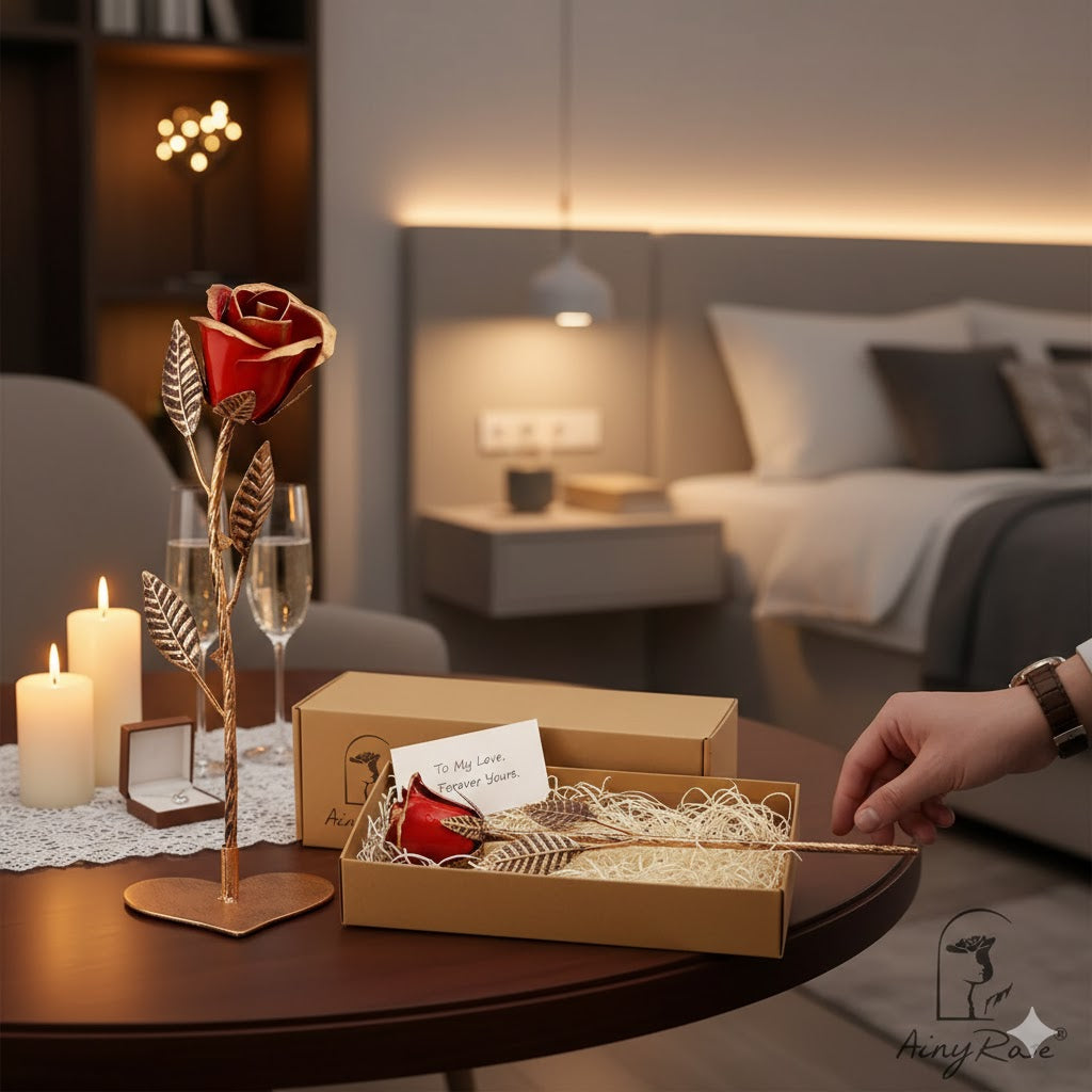 🌹 Metalowa Wieczna Róża – Symbol Miłości, która nigdy nie przemija, ręcznie wykonana